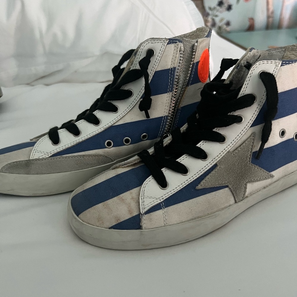Stripe golden goose size 4 big kids